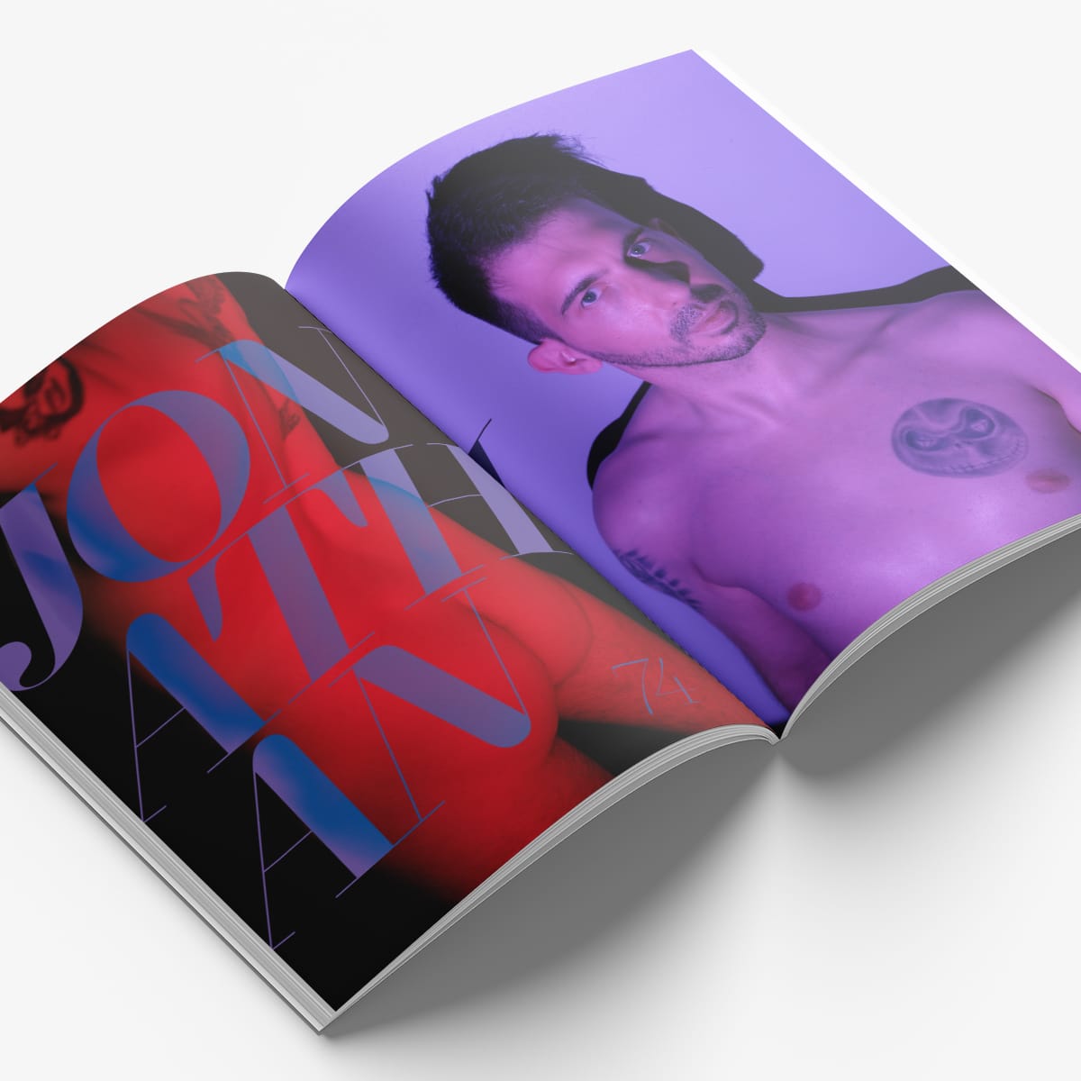 Pages intérieures du magazine Adart Book I : modèle Jonathan